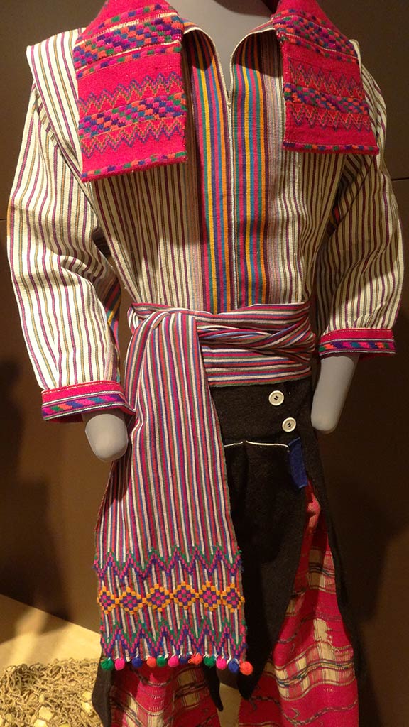 traditional maya clothes with colorful strips
