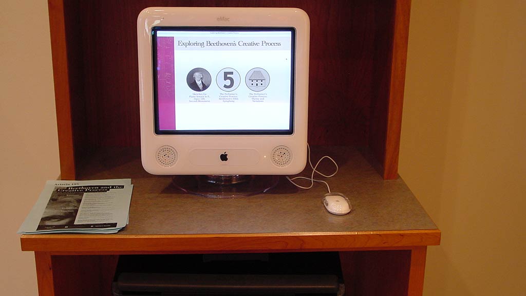 A computer screen with additional information about Beethoven