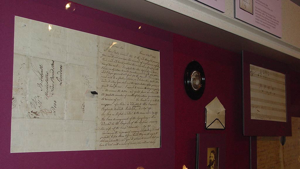 letters and photos in a case