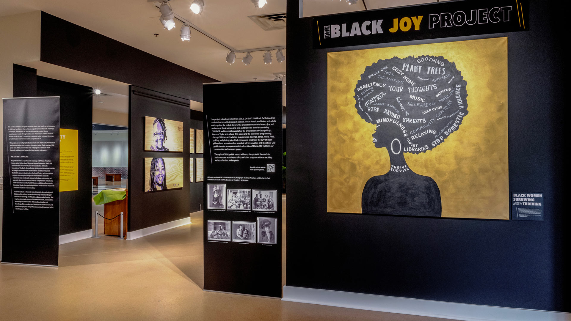 An overview of the Black Joy Project exhibit