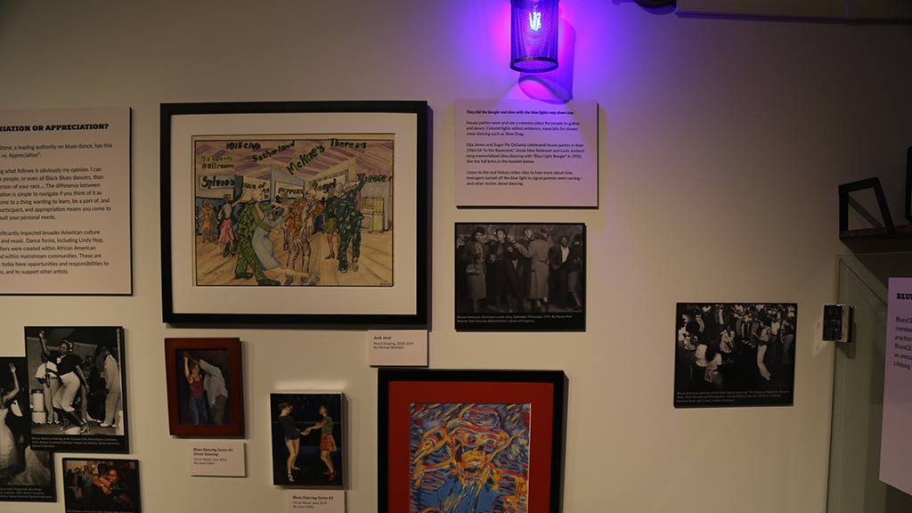 gallery shot including multiple black and white and colored images of people dancing