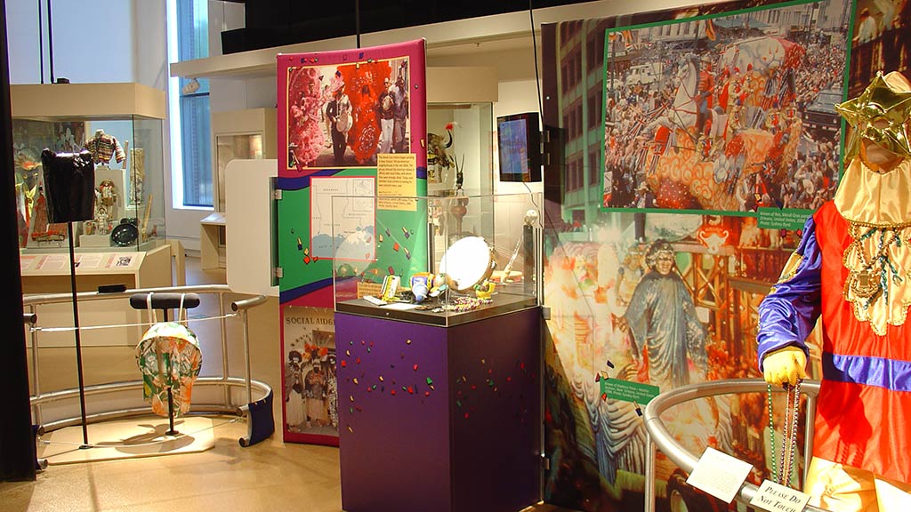 gallery view showcasing all the artifacts from the exhibit