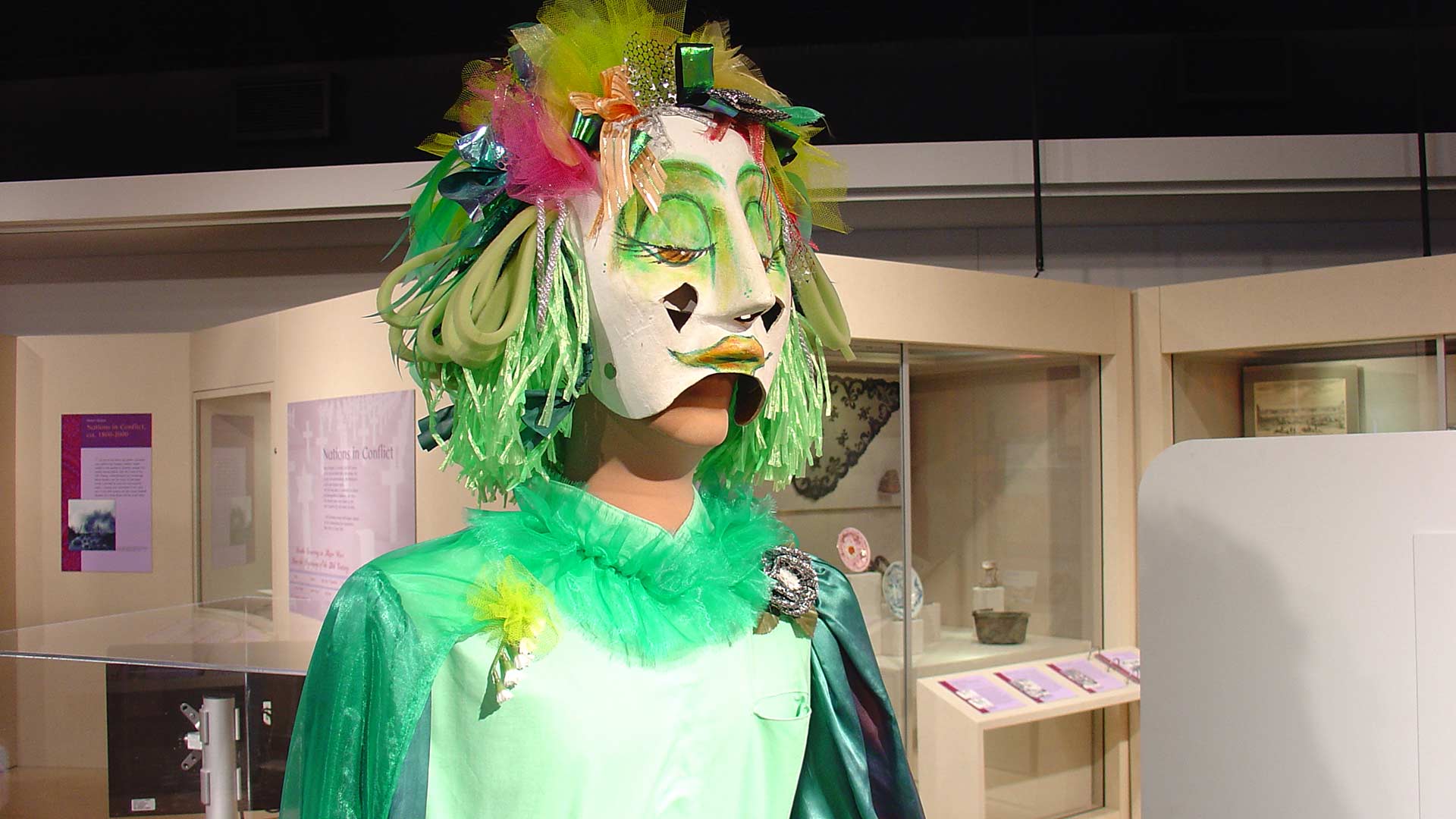 close up of green clown