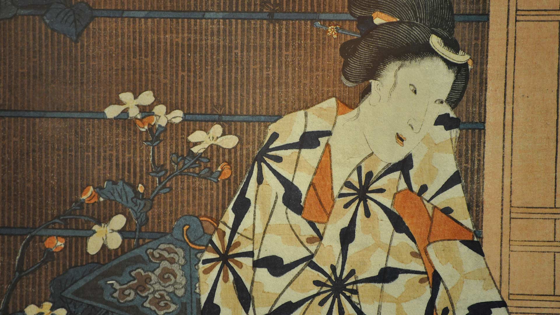 Japanese print closeup