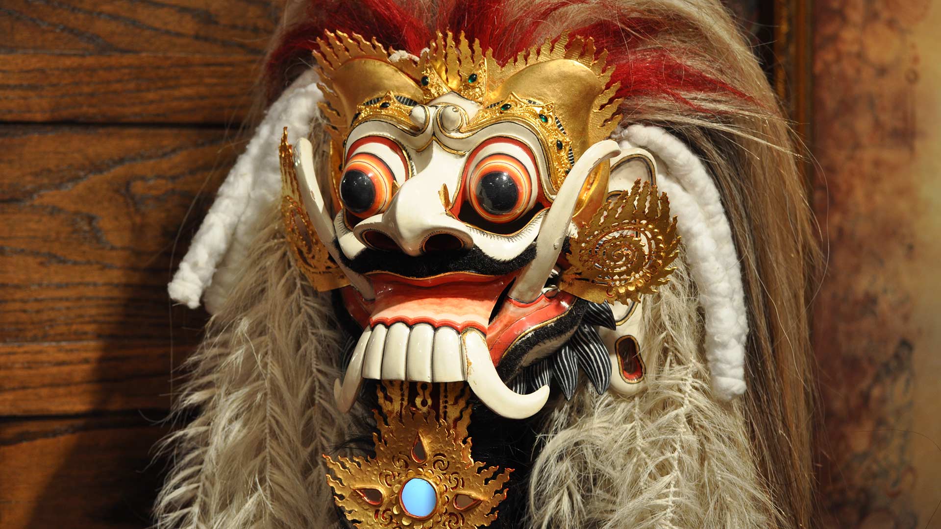 head mask that seems to be depicting a mythological animal