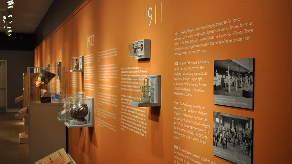 sculptures and pictures arranged on the wall by the 1911 heading