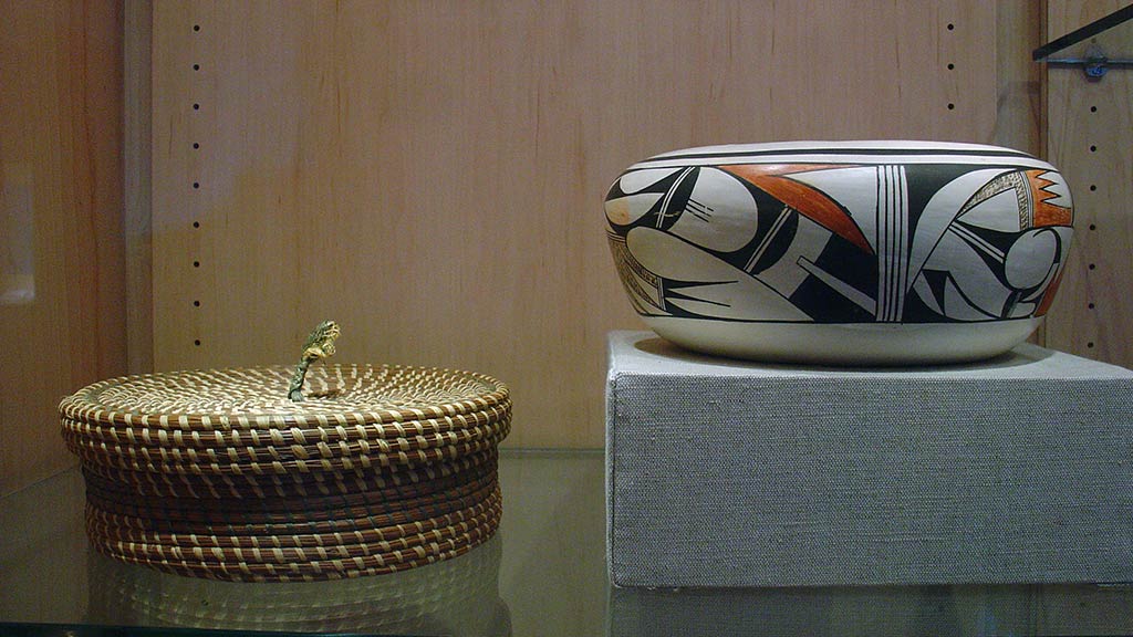 bamboo jar and ceramic jar