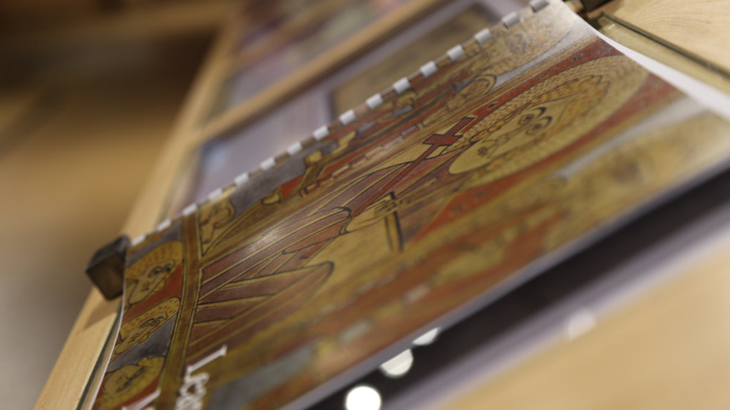 close up of the illustration of the book cover from an angle