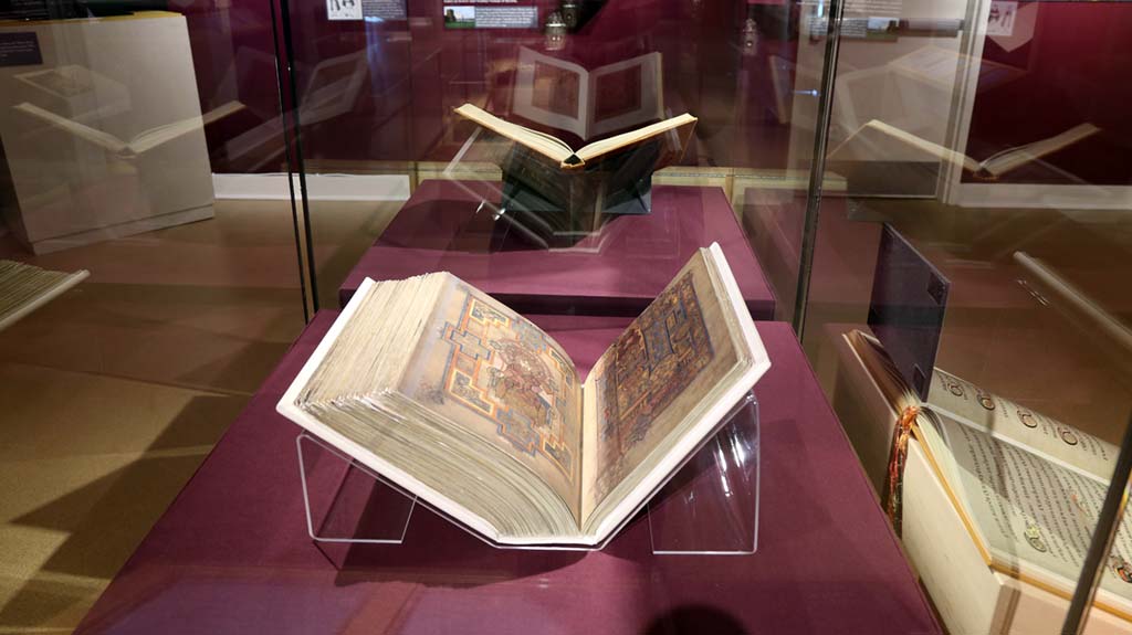 an open book with vivid illustrations in it