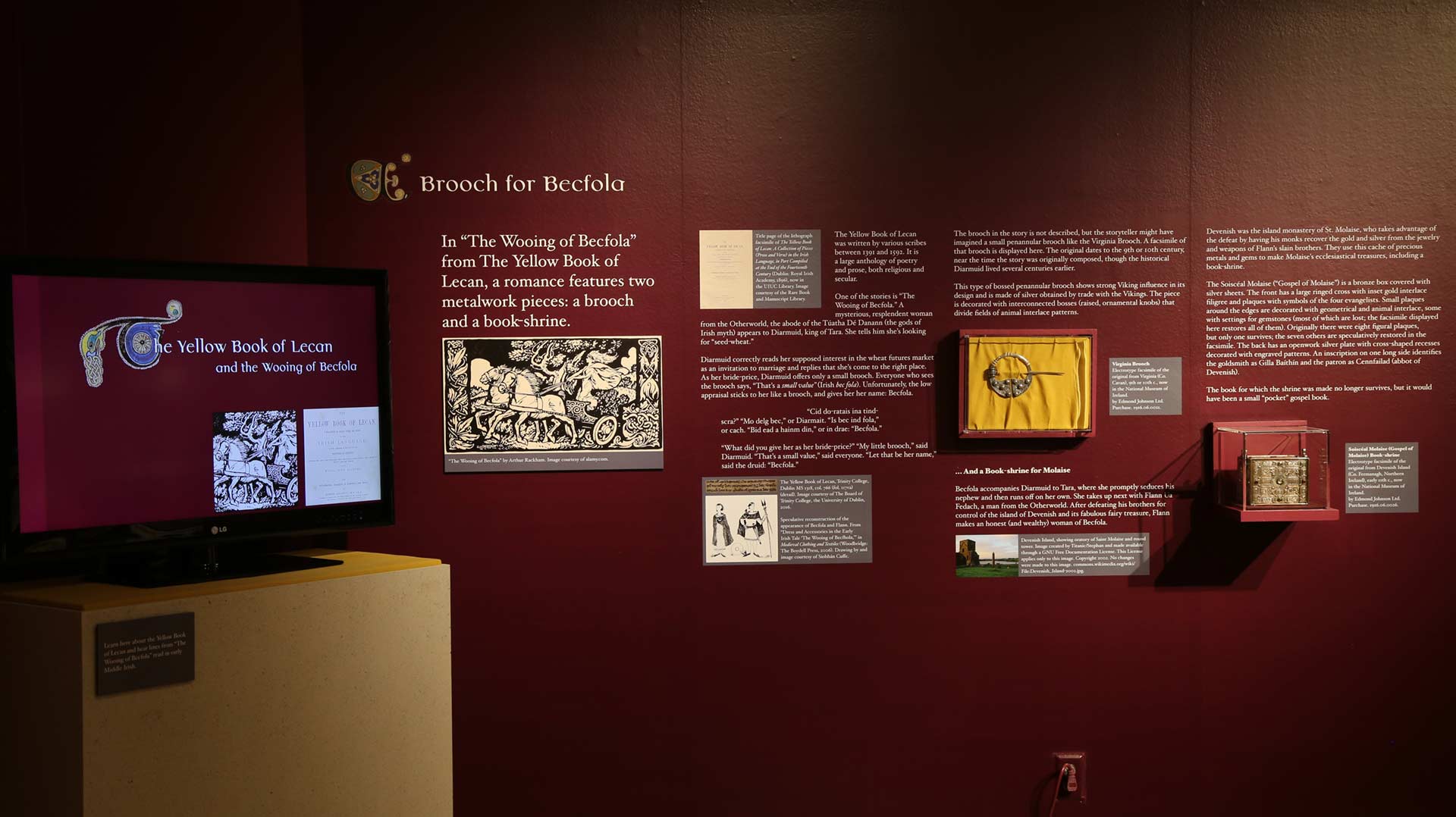 TV playing video The Yellow Book of Lecan and the Wooning of Becfola