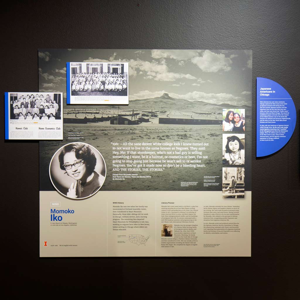 infographic board about a japanese american, Iko