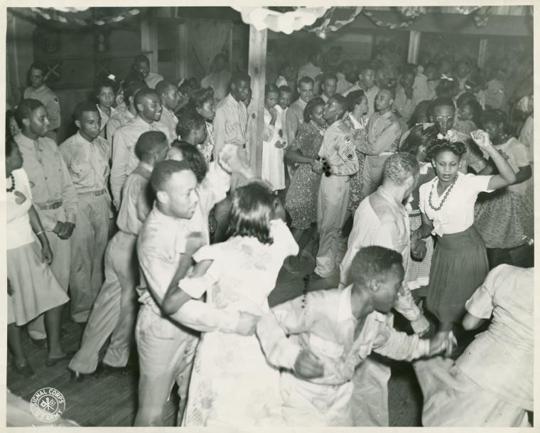 black and white photograph of a woman dancing