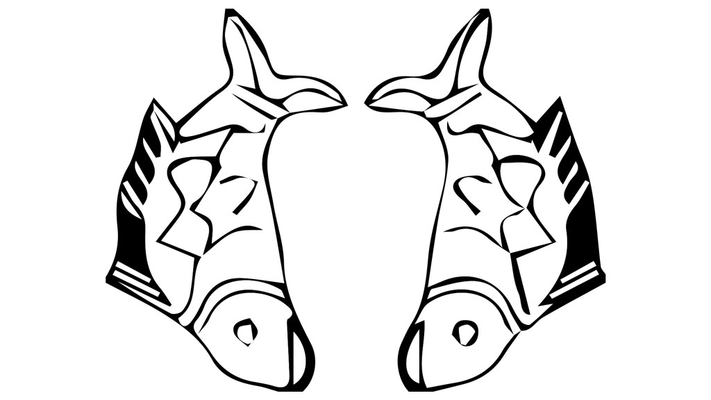 sketch of a pair of Golden Fish (Matsyayugma)