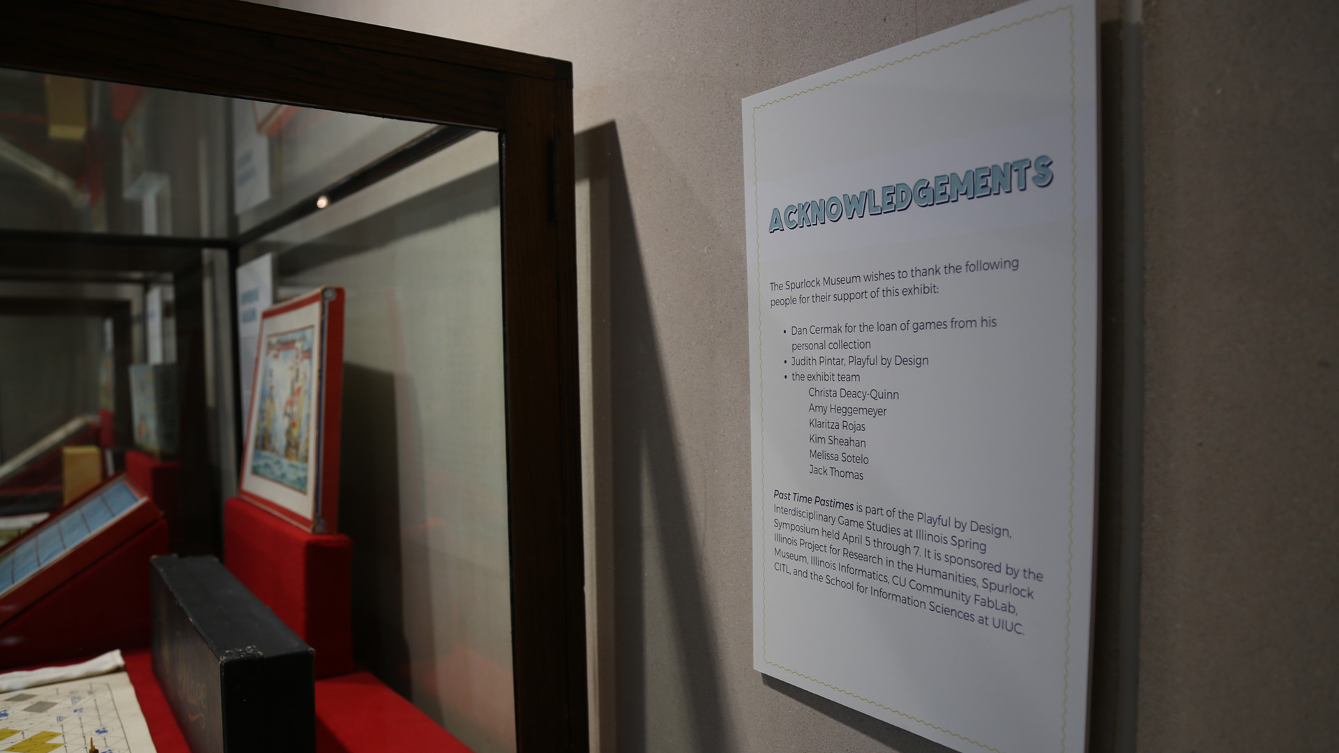 angled shot with the acknowledgements title card