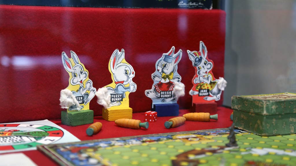 another close-up of bunny rabbit game pieces