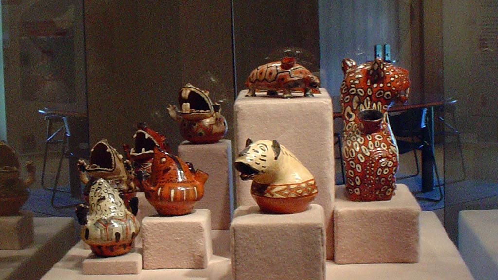 ceramic animals oppening their mouths