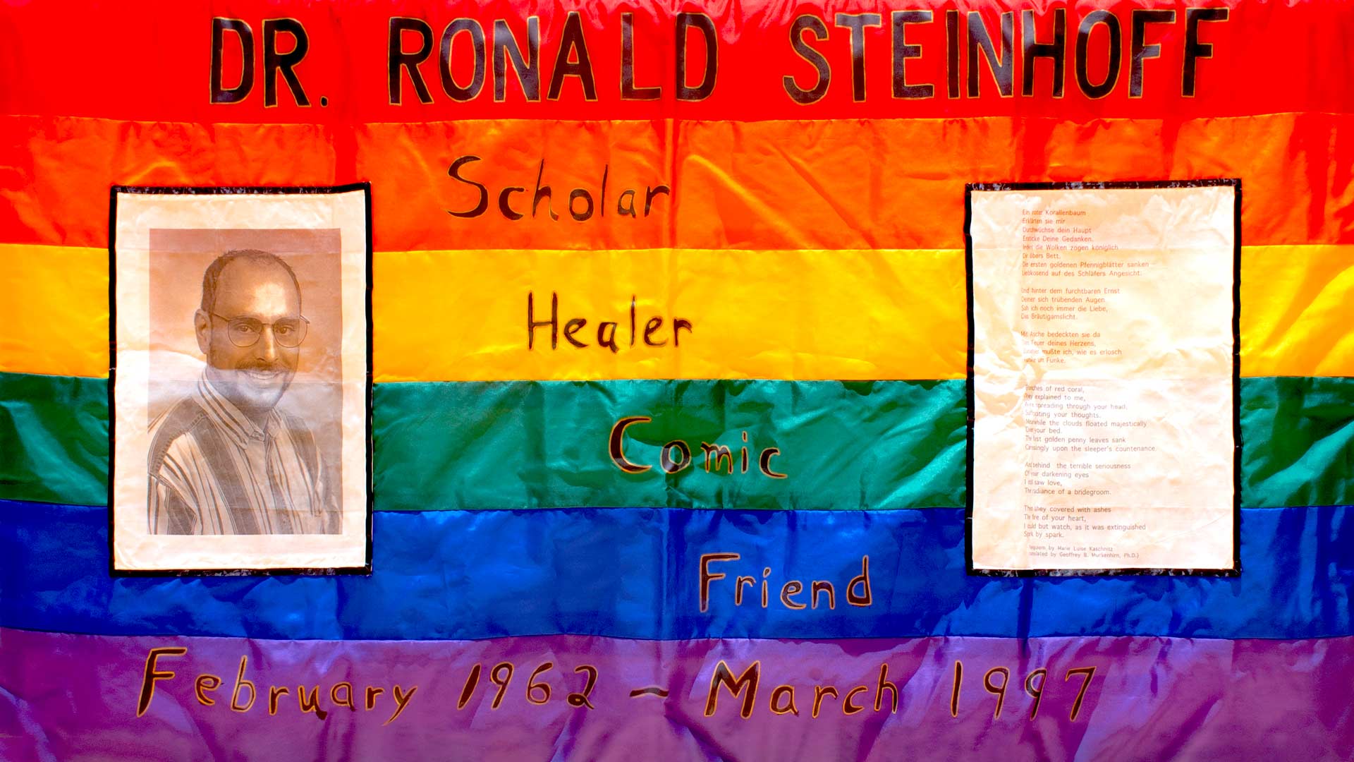 fabric panel for Dr. Ronald Steinhoff