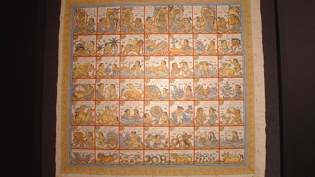 many scenes that includes illustration of the gods